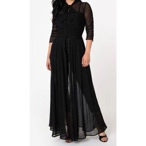 Unique Vintage Sheer Polka-Dot I Love Lucy  style duster/overdress